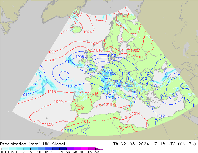 precipitação UK-Global Qui 02.05.2024 18 UTC