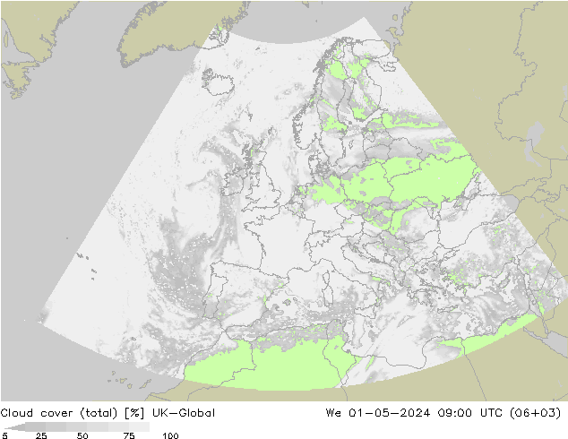 Wolken (gesamt) UK-Global Mi 01.05.2024 09 UTC