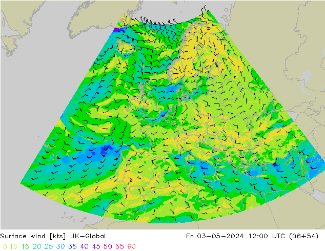 Surface wind UK-Global Fr 03.05.2024 12 UTC