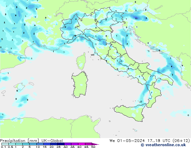 Neerslag UK-Global wo 01.05.2024 18 UTC