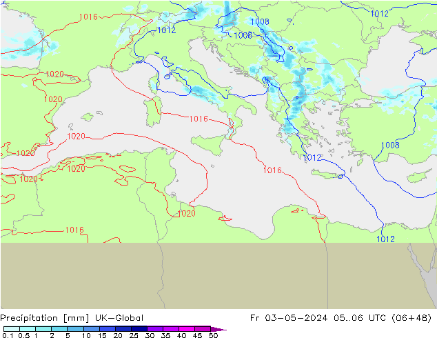 Yağış UK-Global Cu 03.05.2024 06 UTC