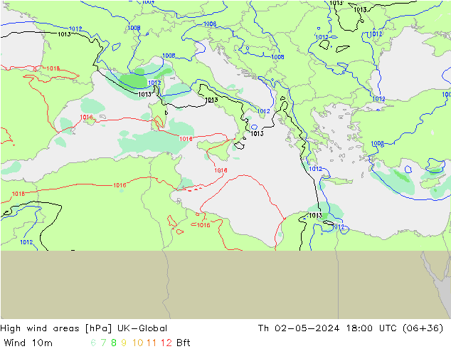 Izotacha UK-Global czw. 02.05.2024 18 UTC