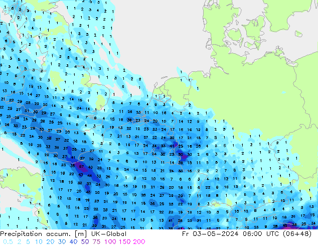 Precipitation accum. UK-Global pt. 03.05.2024 06 UTC