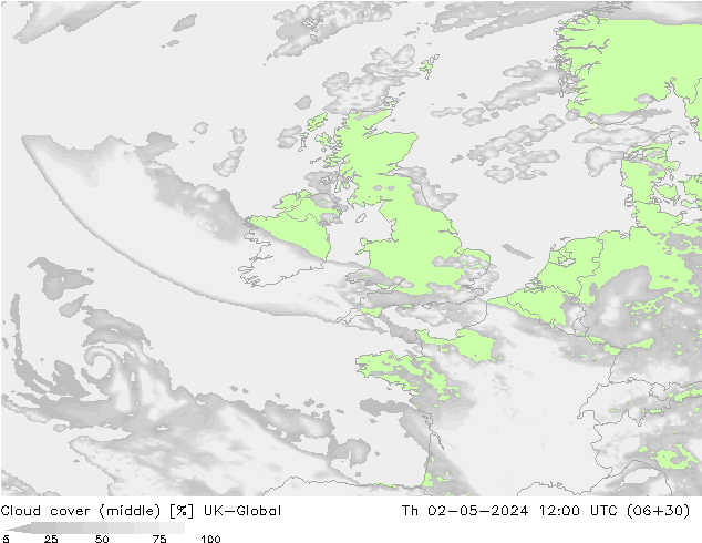 Cloud cover (middle) UK-Global Th 02.05.2024 12 UTC