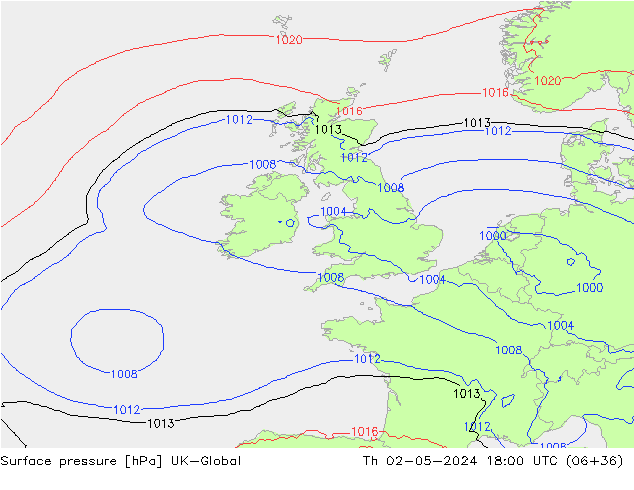 Surface pressure UK-Global Th 02.05.2024 18 UTC
