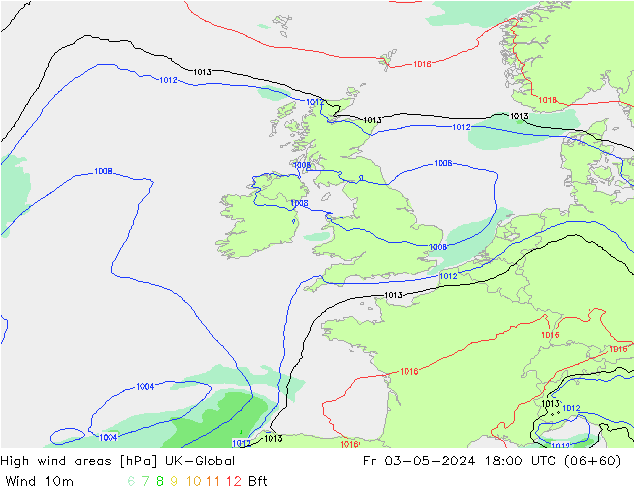 High wind areas UK-Global Pá 03.05.2024 18 UTC