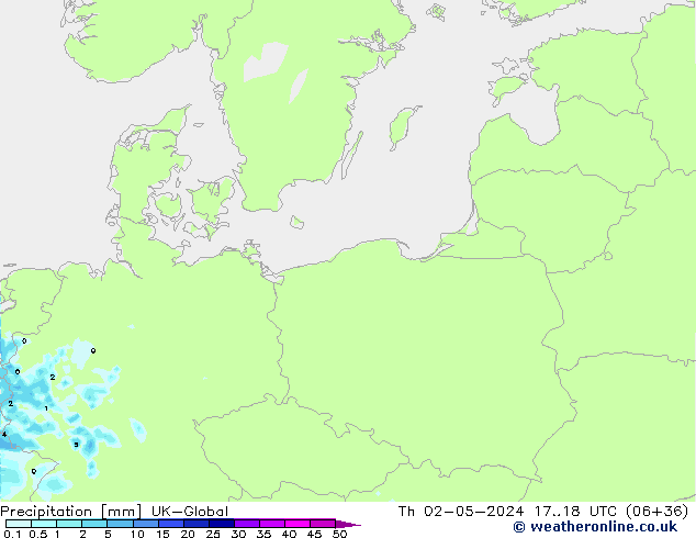 Precipitation UK-Global Th 02.05.2024 18 UTC