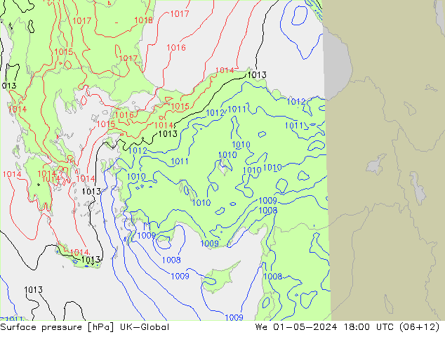 Luchtdruk (Grond) UK-Global wo 01.05.2024 18 UTC