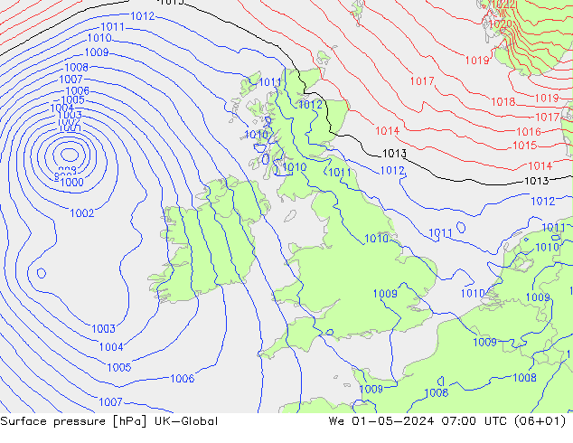 Bodendruck UK-Global Mi 01.05.2024 07 UTC