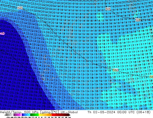 Height/Temp. 500 гПа UK-Global чт 02.05.2024 00 UTC