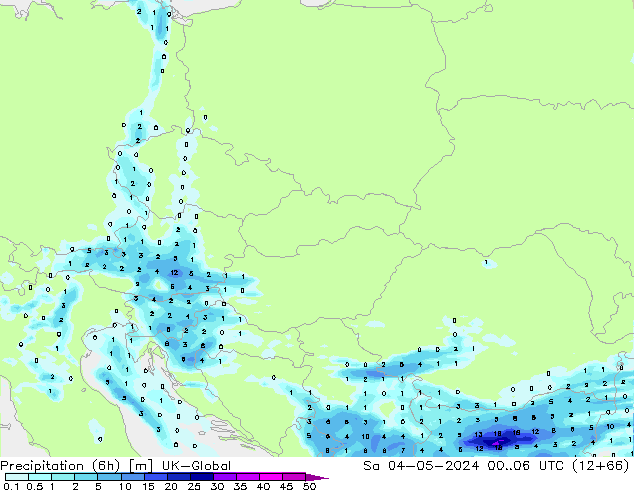 Precipitation (6h) UK-Global Sa 04.05.2024 06 UTC