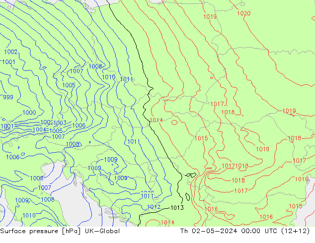 Luchtdruk (Grond) UK-Global do 02.05.2024 00 UTC