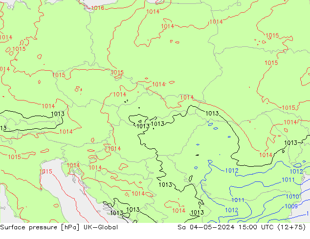 pression de l'air UK-Global sam 04.05.2024 15 UTC