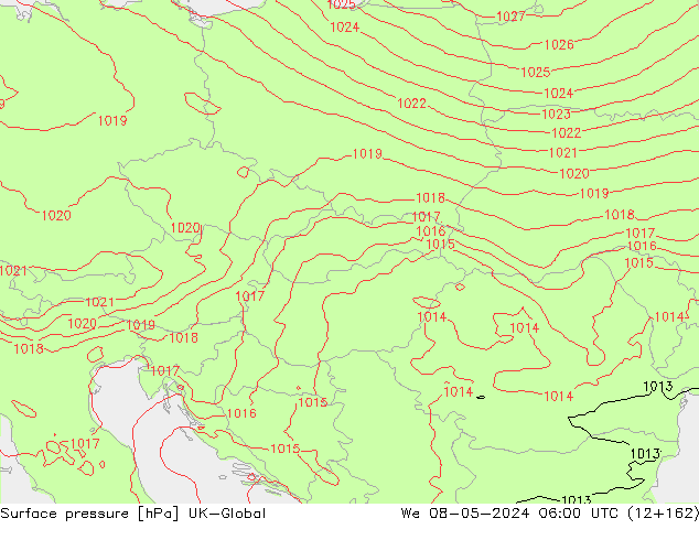 Luchtdruk (Grond) UK-Global wo 08.05.2024 06 UTC