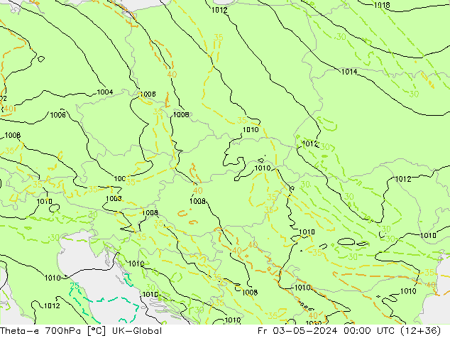 Theta-e 700hPa UK-Global ven 03.05.2024 00 UTC