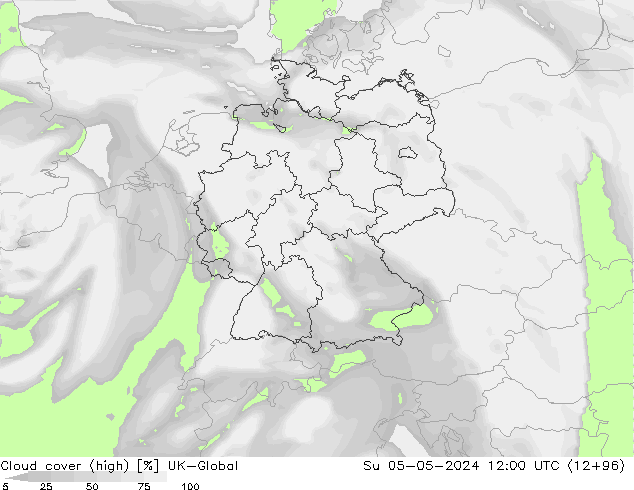 Nubes altas UK-Global dom 05.05.2024 12 UTC