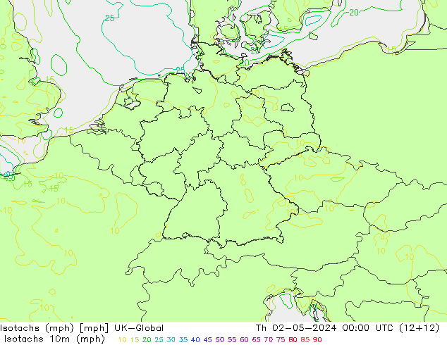 Isotachs (mph) UK-Global Th 02.05.2024 00 UTC