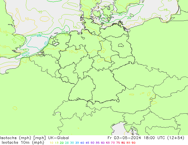 Eşrüzgar Hızları mph UK-Global Cu 03.05.2024 18 UTC