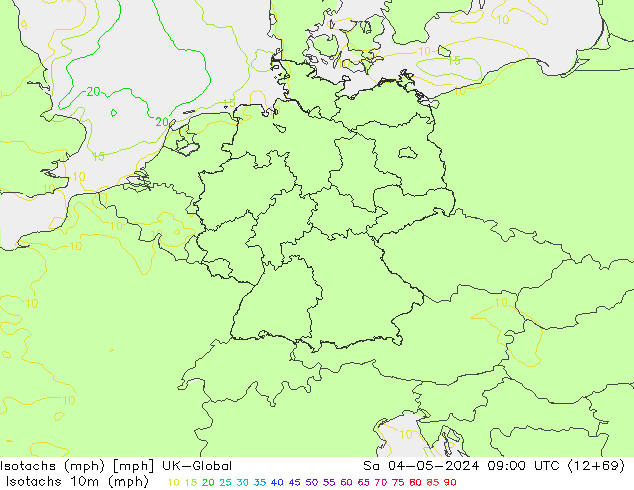 Isotachs (mph) UK-Global Sa 04.05.2024 09 UTC