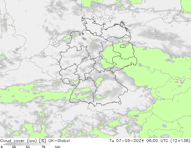 zachmurzenie (niskie) UK-Global wto. 07.05.2024 06 UTC