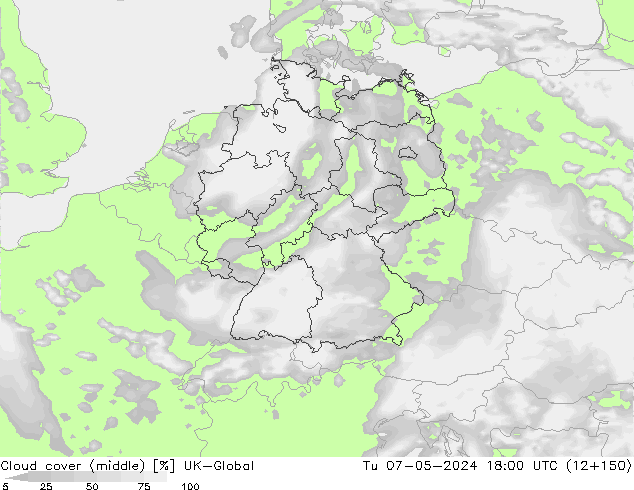 Cloud cover (middle) UK-Global Tu 07.05.2024 18 UTC