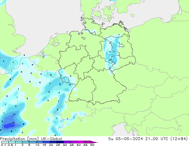 Niederschlag UK-Global So 05.05.2024 00 UTC