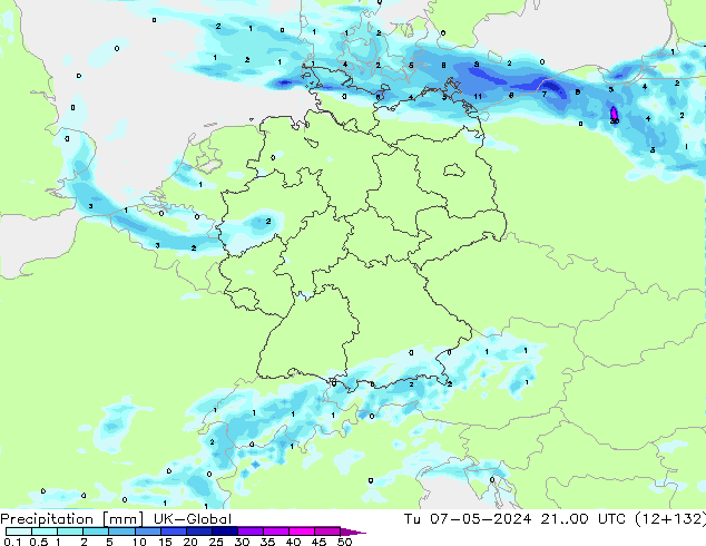 осадки UK-Global вт 07.05.2024 00 UTC