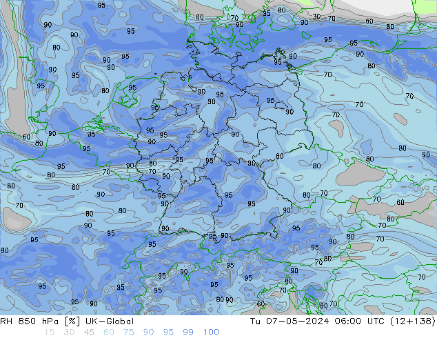 RH 850 hPa UK-Global wto. 07.05.2024 06 UTC