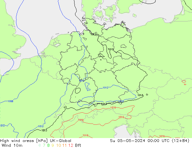 High wind areas UK-Global dom 05.05.2024 00 UTC