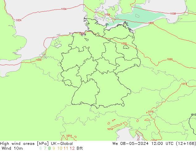 High wind areas UK-Global ср 08.05.2024 12 UTC