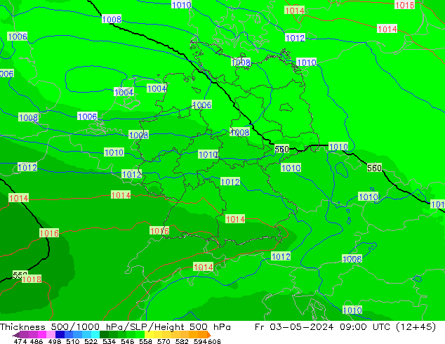 Thck 500-1000hPa UK-Global ven 03.05.2024 09 UTC