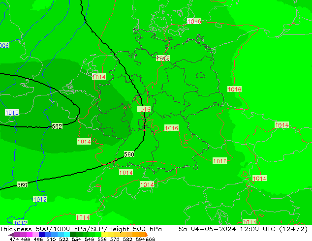 Thck 500-1000hPa UK-Global so. 04.05.2024 12 UTC