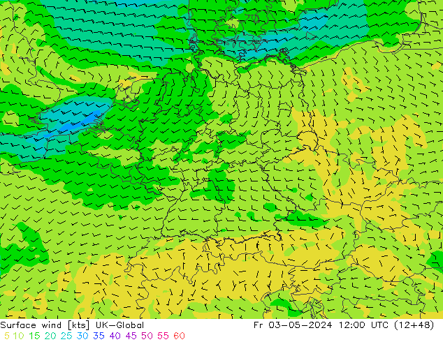 wiatr 10 m UK-Global pt. 03.05.2024 12 UTC
