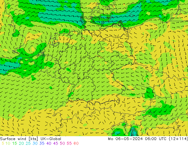 ветер 10 m UK-Global пн 06.05.2024 06 UTC