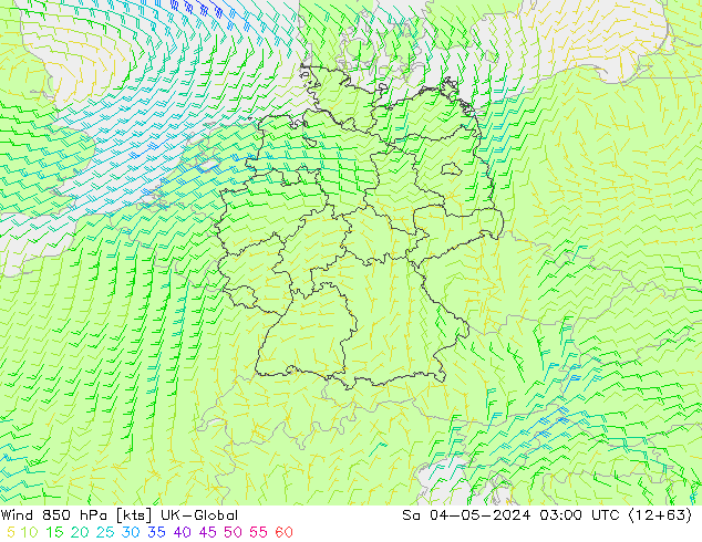 Wind 850 hPa UK-Global Sa 04.05.2024 03 UTC