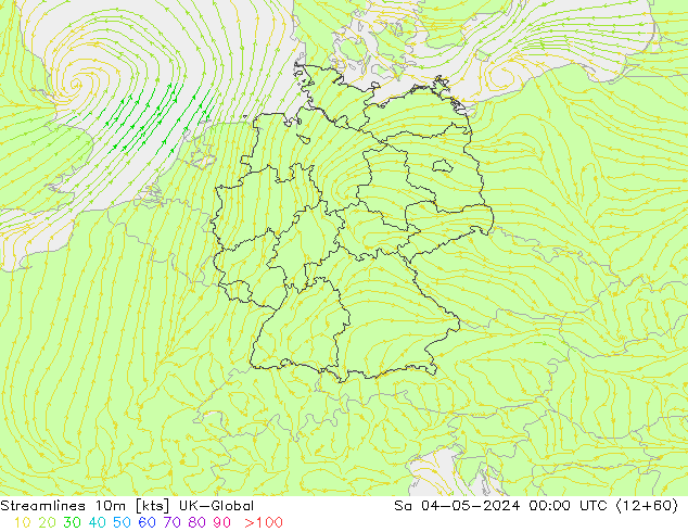 Streamlines 10m UK-Global Sa 04.05.2024 00 UTC