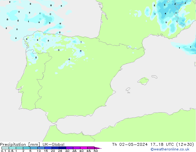 Yağış UK-Global Per 02.05.2024 18 UTC