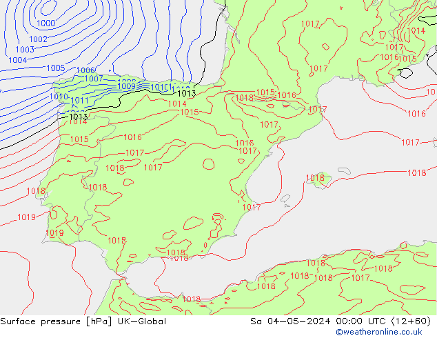 pressão do solo UK-Global Sáb 04.05.2024 00 UTC