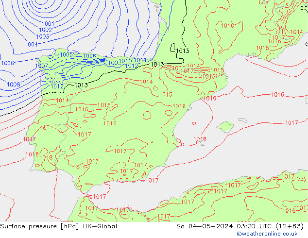 Surface pressure UK-Global Sa 04.05.2024 03 UTC