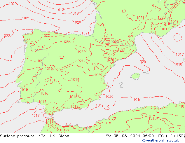 приземное давление UK-Global ср 08.05.2024 06 UTC