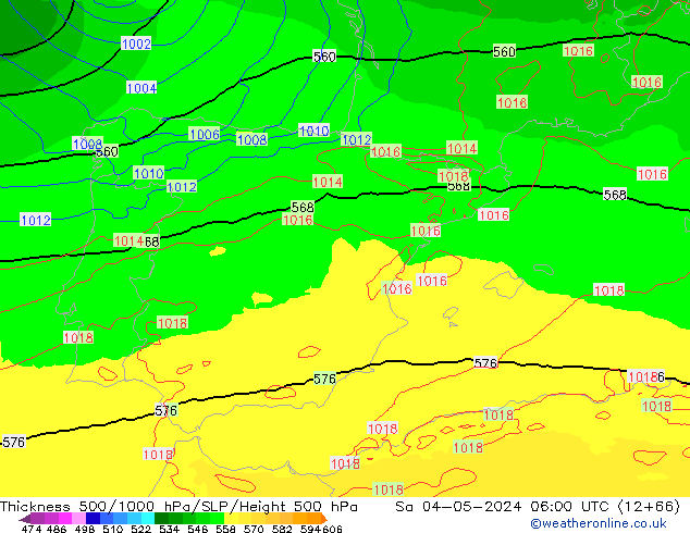 500-1000 hPa Kalınlığı UK-Global Cts 04.05.2024 06 UTC