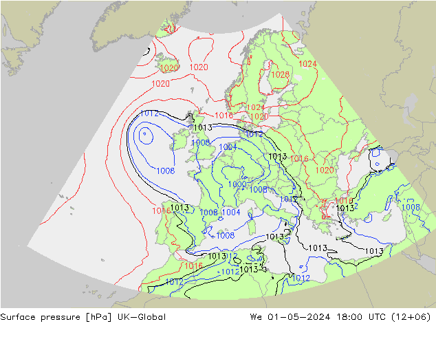 Luchtdruk (Grond) UK-Global wo 01.05.2024 18 UTC