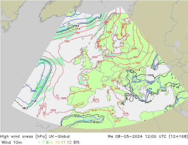 High wind areas UK-Global St 08.05.2024 12 UTC