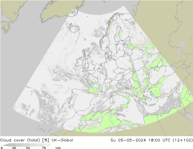 Nuages (total) UK-Global dim 05.05.2024 18 UTC