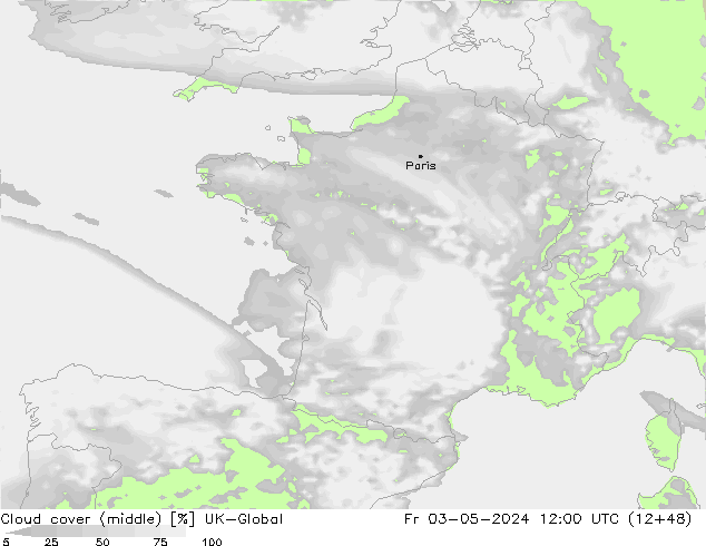 Wolken (mittel) UK-Global Fr 03.05.2024 12 UTC