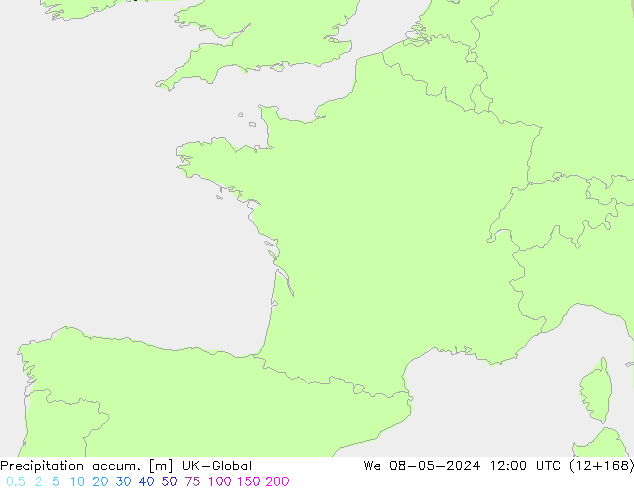 Precipitation accum. UK-Global ср 08.05.2024 12 UTC