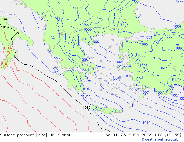 Surface pressure UK-Global Sa 04.05.2024 00 UTC