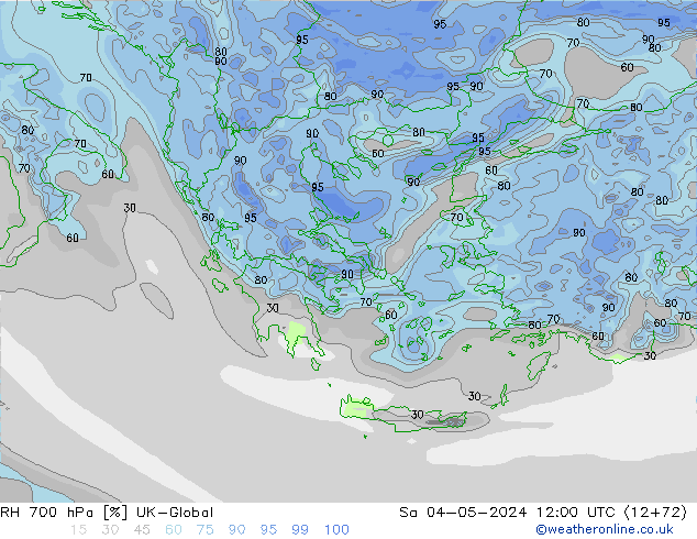 RH 700 hPa UK-Global Sa 04.05.2024 12 UTC