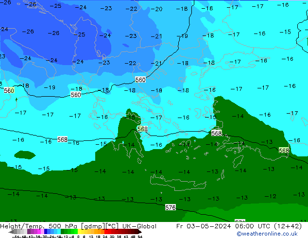 Hoogte/Temp. 500 hPa UK-Global vr 03.05.2024 06 UTC