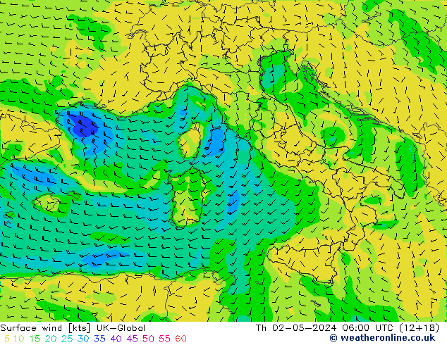 ветер 10 m UK-Global чт 02.05.2024 06 UTC